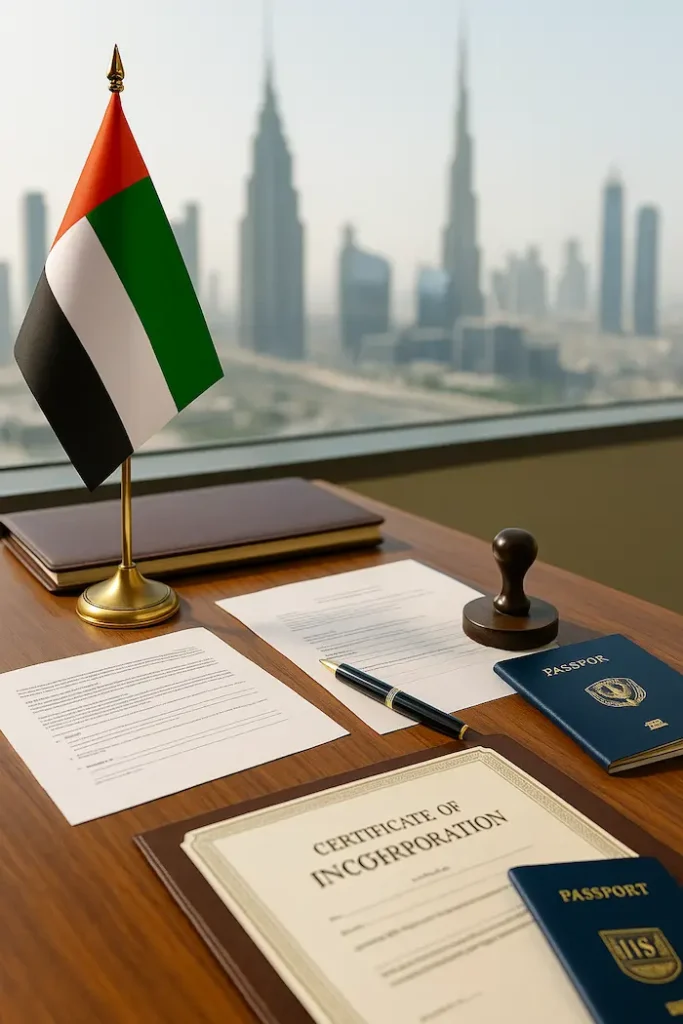 Corporate expert managing documents for Corporate PRO services UAE.