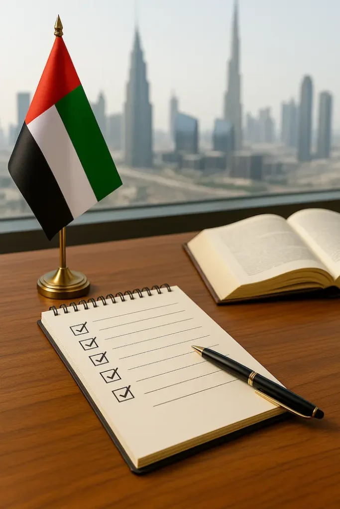 Official corporate seal on a Corporate Power of Attorney UAE document.