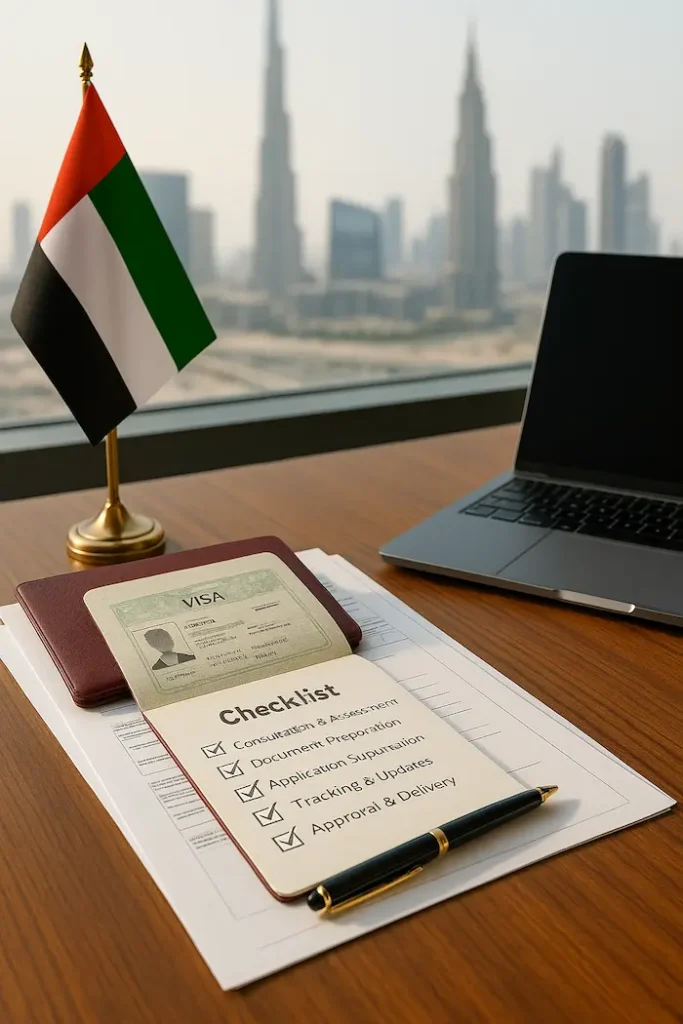 Digital nomad working with freelance visa services Dubai support.