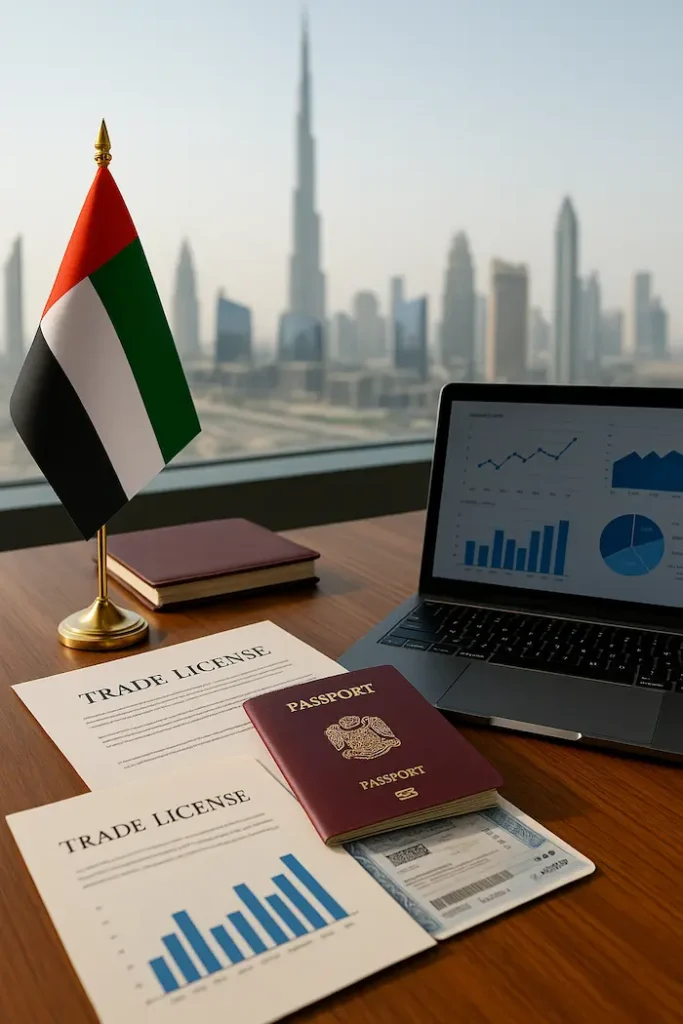 Official certificate for a low cost business license Dubai.