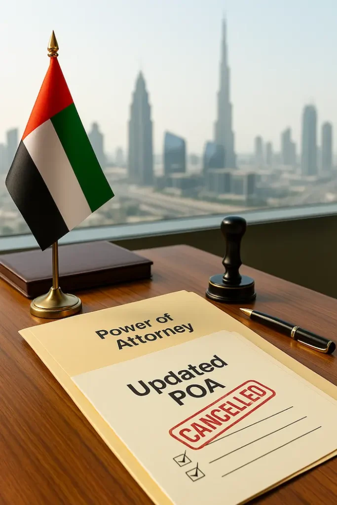 Legal document for POA for inheritance matters UAE.