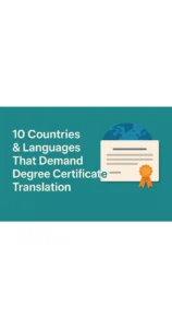 Countries and languages require degree certificate translation