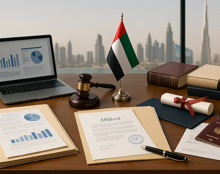 Certified French translation services in Dubai for legal and official documents.