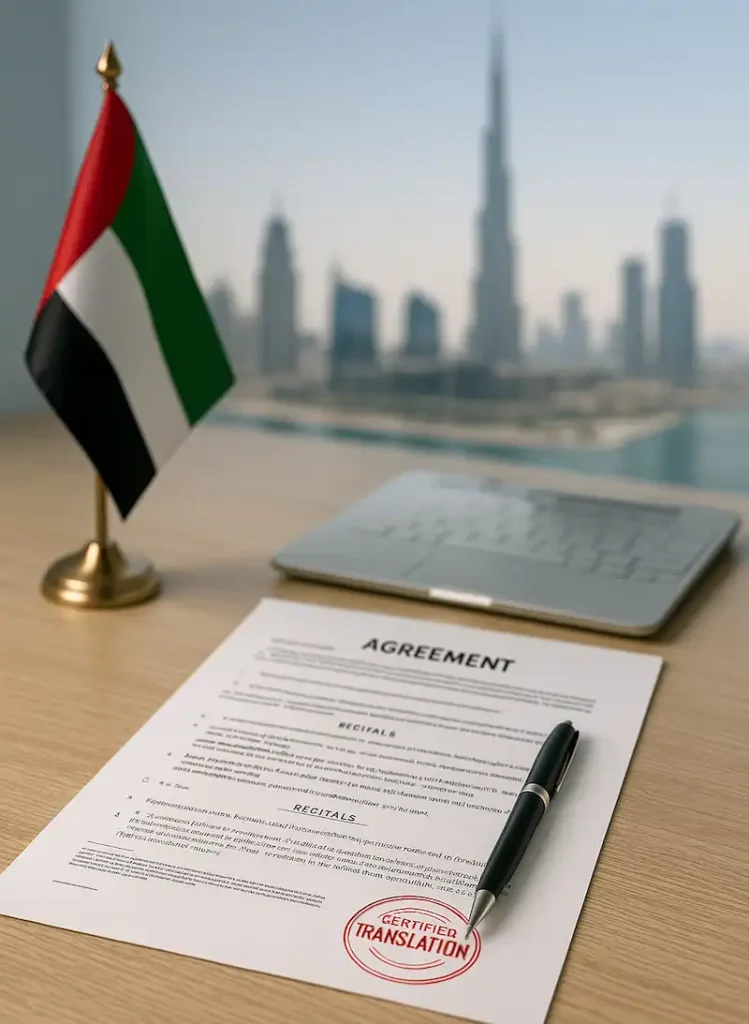 Certified Italian legal translation for contracts in Dubai, ensuring accuracy and compliance.