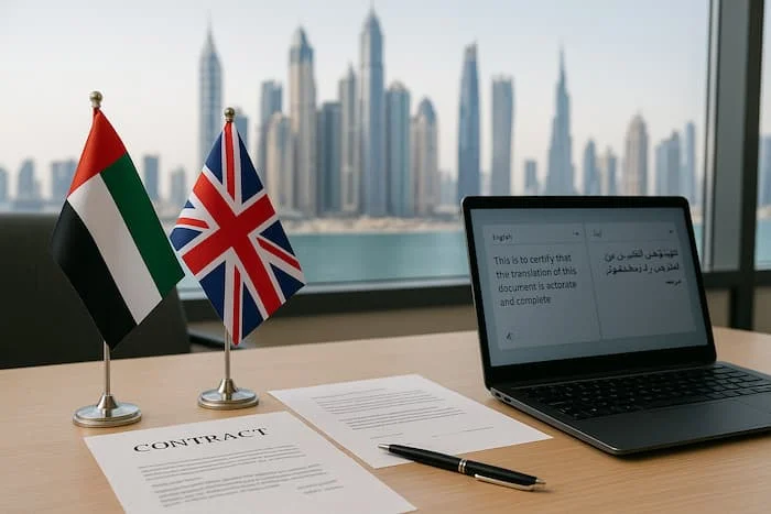 English language translation services in Dubai for accurate and professional results.