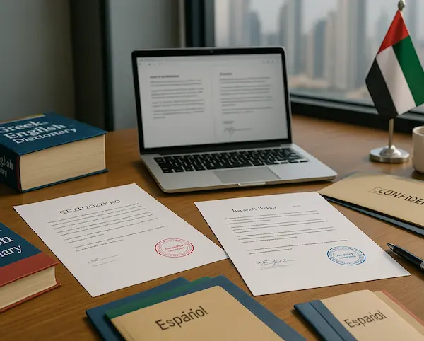 Professional Greek translation services in Dubai for accurate and certified translations