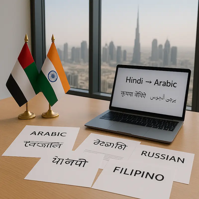 Certified Hindi language translation services in Dubai for accurate and professional translations