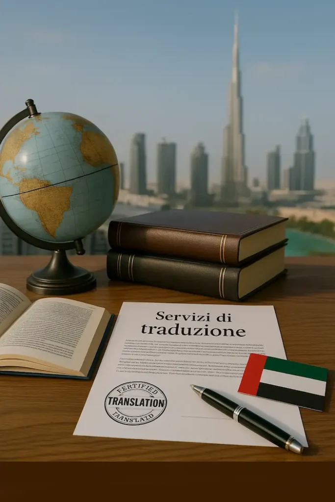 Certified Italian to Arabic legal translation services in Dubai for accurate legal document translation.