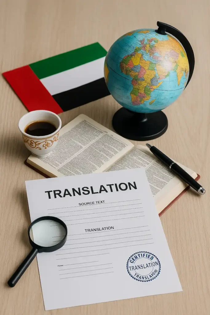 Certified Italian to English legal document translation services in Dubai.