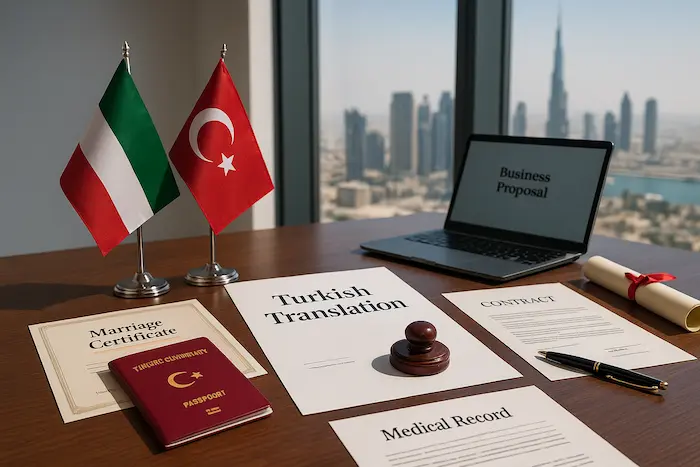 Professional Turkish to Arabic document translation service in Dubai