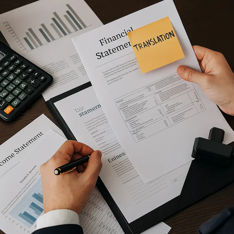 Finance document translation in Dubai with accurately translated financial reports and official documents