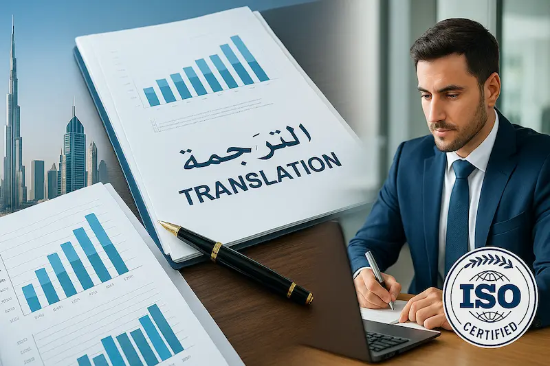Financial translation services in Dubai with professionally translated financial documents for official and business use