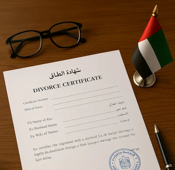 Legal divorce translation services in UAE with certified documents prepared for official and court use