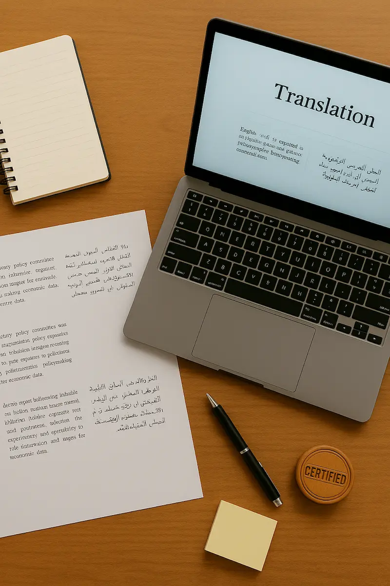 Online translation services in UAE with digital document submission and certified translations