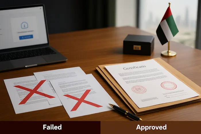 Certified translation services office in Dubai providing professional document translation support.